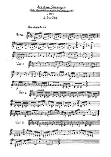 Sechs Variationen über ein eigenes Thema für Streichquartett: Violinstimme II by Ernst von Gemmingen