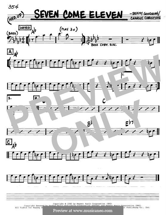 Seven Come Eleven: Melodische Linie by Benny Goodman, Charlie Christian