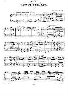 Divertissement für zwei Klaviere, Op.78: Erste Stimme by Louis Théodore Gouvy