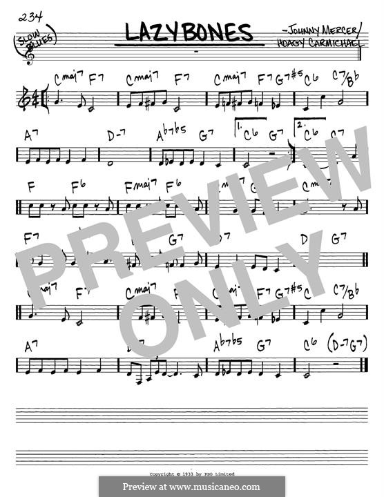 Lazybones: Melodische Linie by Johnny Mercer