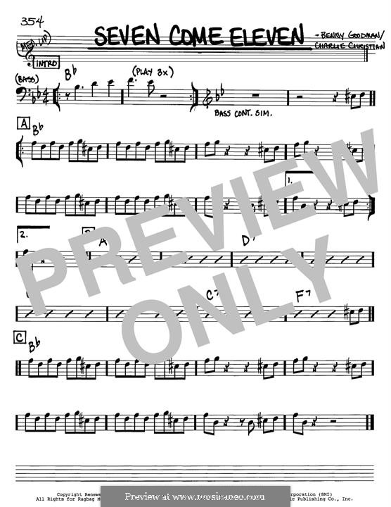 Seven Come Eleven: Melodische Linie by Benny Goodman, Charlie Christian