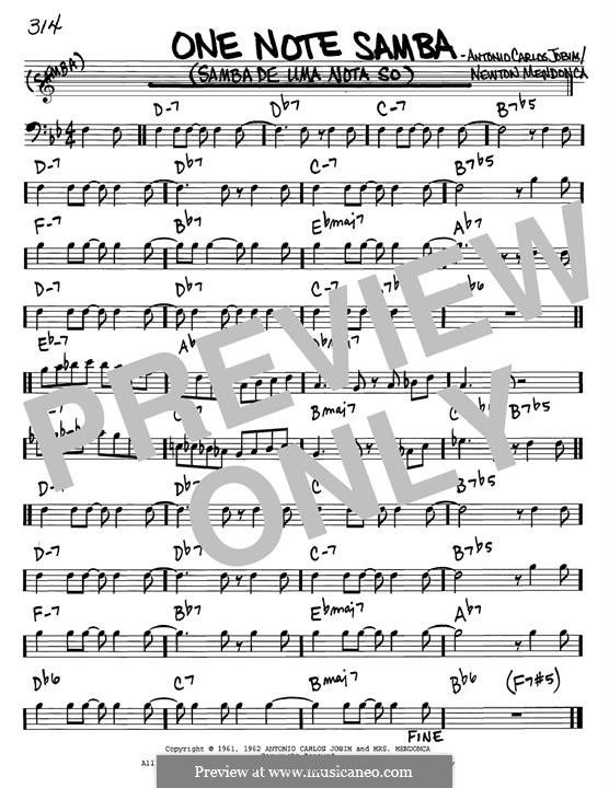 One Note Samba (Samba De Uma Nota): Melodische Linie by Antonio Carlos Jobim