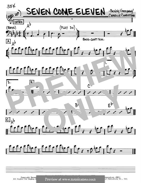 Seven Come Eleven: Melodische Linie by Benny Goodman, Charlie Christian