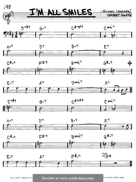 I'm All Smiles (from The Yearling): Für Bassgitarre by Michael Leonard, Herbert Martin