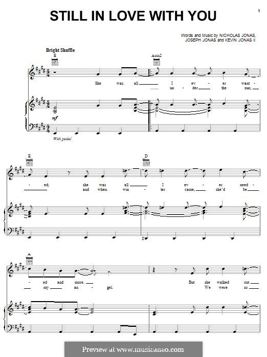 Still in Love with You (Jonas Brothers): Für Stimme und Klavier (oder Gitarre) by Joseph Jonas, Kevin Jonas Sr., Nicholas Jonas