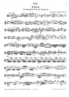 Trio für Klarinette, Bratsche und Cello, Op.33: Violastimme by Maximilian Heidrich