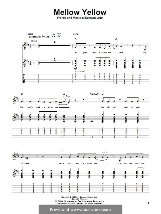 Mellow Yellow: Für Gitarre by Donovan Leitch