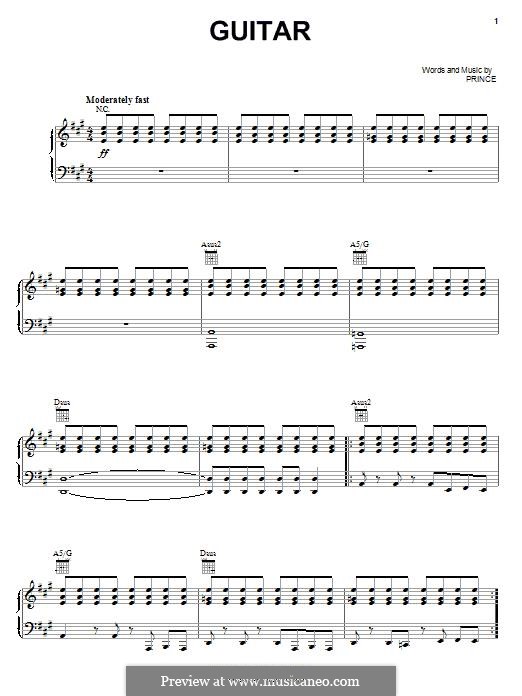 Guitar: Für Stimme und Klavier (oder Gitarre) by Prince
