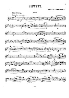 Septett für Bläser, Streicher und Klavier, Op.7: Oboenstimme by Fritz Steinbach