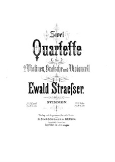 Streichquartett Nr.1 in e-Moll, Op.12: Violinstimme I by Ewald Strässer