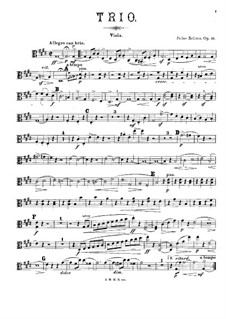 Trio für Violine, Bratsche (oder Cello) und Klavier, Op.46: Violastimme by Julius Zellner