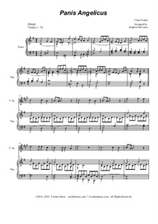 Panis angelicus: For Tenor Saxophone solo - piano accompaniment by César Franck