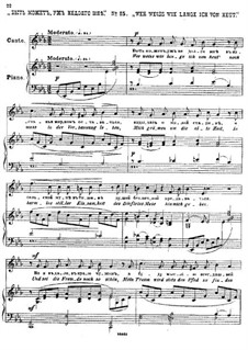 Fünfundzwanzig Gedichte von Puschkin, Op.57: Nr.15 Wer weiss Wie Lange ich von Heut by César Cui