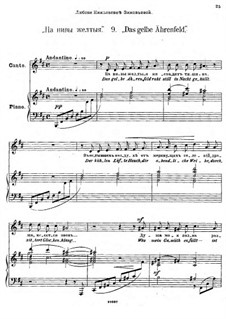 Achtzehn Gedichte von Tolstoi, Op.67: Nr.9 Das gelbe Ährenfeld by César Cui