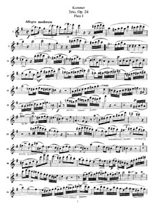 Trio für drei Flöten, Op.24: Flötenstimme I by Kaspar Kummer