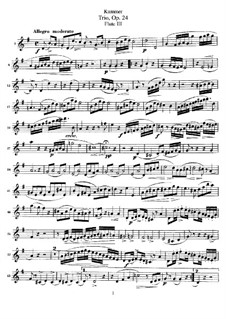 Trio für drei Flöten, Op.24: Flötenstimme III by Kaspar Kummer