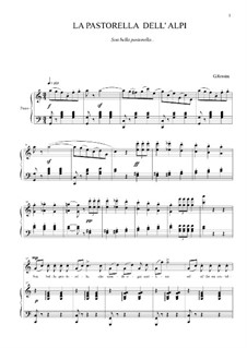 La pastorella: Für Stimme und Klavier by Gioacchino Rossini