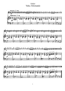 Waltzer-Allemande für Flöte und Klavier: Partitur by Ernesto Köhler