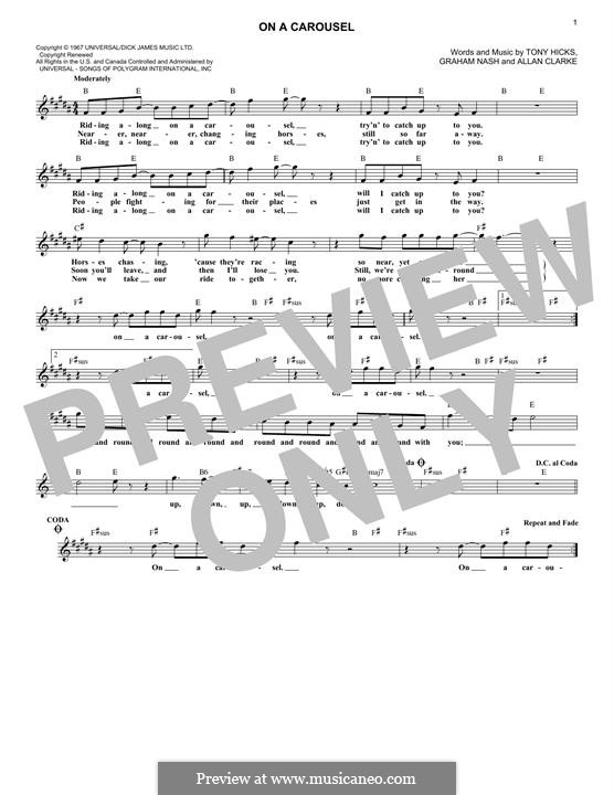 On a Carousel (The Hollies): Für Keyboard by Allan Clarke, Graham Nash, Tony Hicks