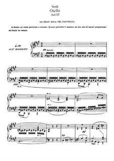 Otello: Akt III, für Solisten, Chor und Klavier by Giuseppe Verdi