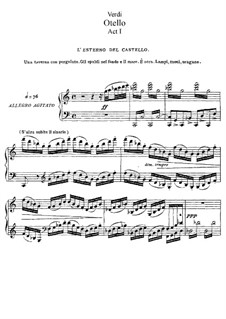 Otello: Akt I, für Solisten, Chor und Klavier by Giuseppe Verdi