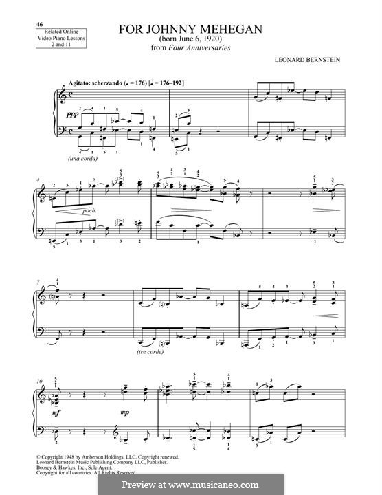 For Johnny Mehegan (Michael Mizrahi): For Johnny Mehegan (Michael Mizrahi) by Leonard Bernstein