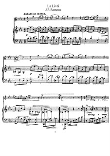 Cembalokonzert Nr.1 in c-Moll, RCT 7: Teil II 'La livri', für Violine und Klavier by Jean-Philippe Rameau