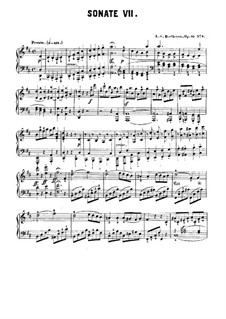 Sonate für Klavier Nr.7, Op.10 No.3: Für einen Interpreten by Ludwig van Beethoven