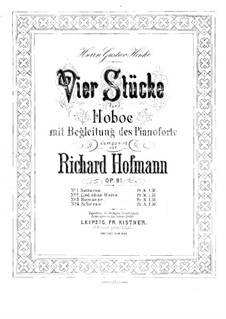 Scherzo für Oboe und Klavier, Op.81 No.4: Solostimme by Richard Hofmann