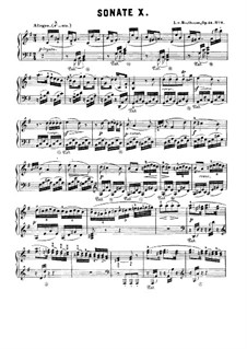 Sonate für Klavier Nr.10, Op.14 No.2: Für einen Interpreten by Ludwig van Beethoven