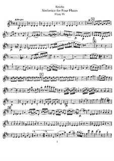 Sinfonico for Four Flutes in D Major, Op.12: Flute IV part by Anton Reicha