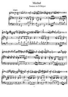 Sonate für Flöte und Klavier in D-Dur: Partitur by Johann Gottfried Müthel