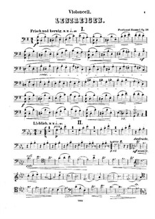 Lenz-Reigen. Sechs Stücke in Walzerform für Violine, Cello und Klavier, vierhändig, Op.39: Cellostimme by Ferdinand Hummel