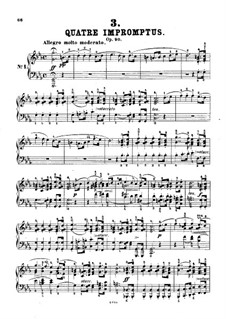 Vier Impromptus für Klavier, D.899 Op.90: Impromptu Nr.1 (mit Fingersatz) by Franz Schubert