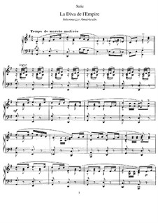 La diva de l'Empire: Für Klavier by Erik Satie