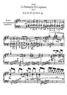 Die Schlacht von Legnano: Akt I, für Solisten, Chor und Klavier by Giuseppe Verdi