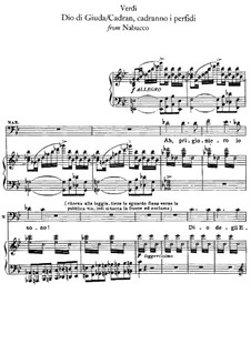 Dio di giuda: Für Stimmen und Klavier by Giuseppe Verdi