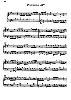Präludium und Fuge Nr.14 in fis-Moll, BWV 859: Für Klavier by Johann Sebastian Bach