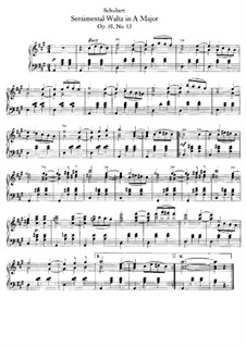 Vierunddreissig sentimentaler Walzer, D.779 Op.50: Walzer Nr.13 by Franz Schubert