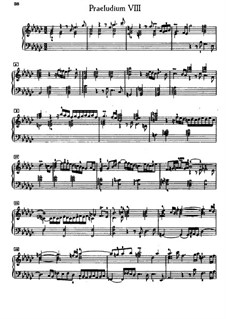 Präludium und Fuge Nr.8 in es-Moll, BWV 853: Für Klavier by Johann Sebastian Bach