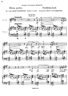 Sechs Romanzen, Op.27: Nr.1 Fischleins Lied by Anton Arenski