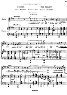 Sechs Romanzen, Op.27: Nr.3 Der Sänger by Anton Arenski