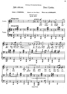 Sechs Romanzen, Op.27: Nr.5 Zwei Lieder by Anton Arenski
