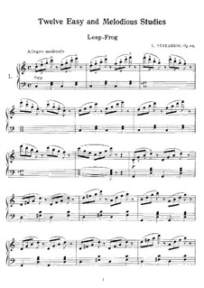 Zwölf leichte und melodisiche Etüden für Klavier, Op.64: Zwölf leichte und melodisiche Etüden für Klavier by Jean-Louis Gobbaerts