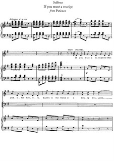 Patience: If You Want a Receipt by Arthur Sullivan