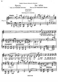 Sechs Romanzen, Op.44: Nr.1 Der Adler (in C-Dur) by Anton Arenski
