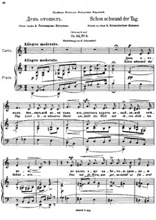 Sechs Romanzen, Op.44: Nr.4 Schon schwand der Tag (in C-Dur) by Anton Arenski