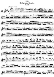 Twenty-Six Selected Studies for Flute: Movement II, No.17-26 by Joseph Henri Altes