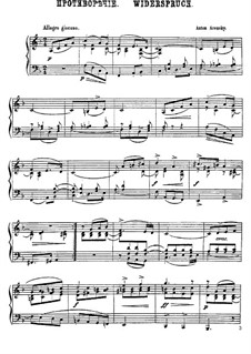 Sechs Kanonische Stücke, Op.1: Nr.2 Widerspruch by Anton Arenski