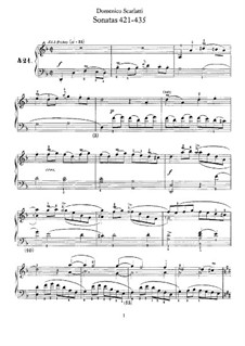 No.409-500: Nr.421-435 by Domenico Scarlatti